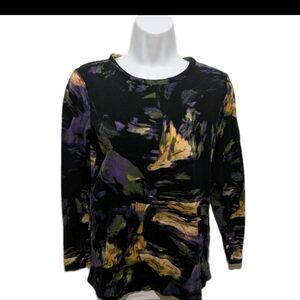 Simply Vera Vera Wang Artsy Long Sleeve Tee T Shirt Top M Whimsigoth #2140